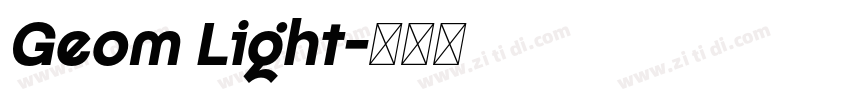 Geom Light字体转换